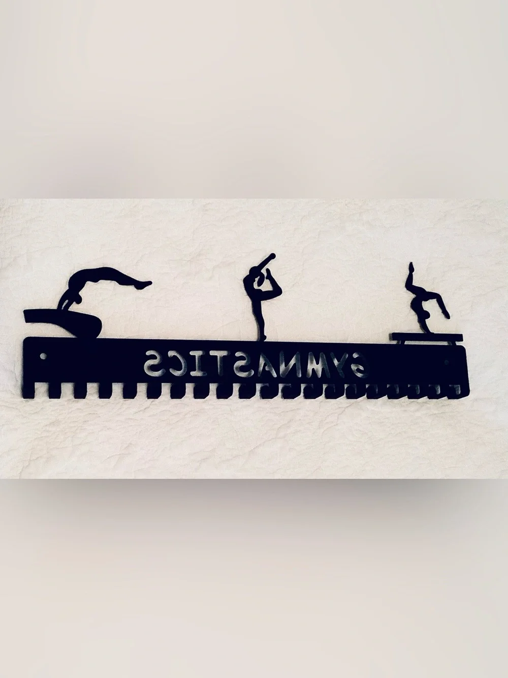 Gymnastics Medal Hanger - Black Metal Award Holder Honor Metal Holder